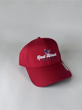 Red Hawk Golf Club Embroidered Maroon Baseball Cap